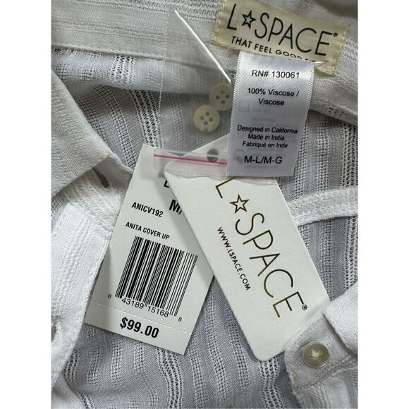 L Space M white Anita Cover-Up Tunic - Picture 7 of 7